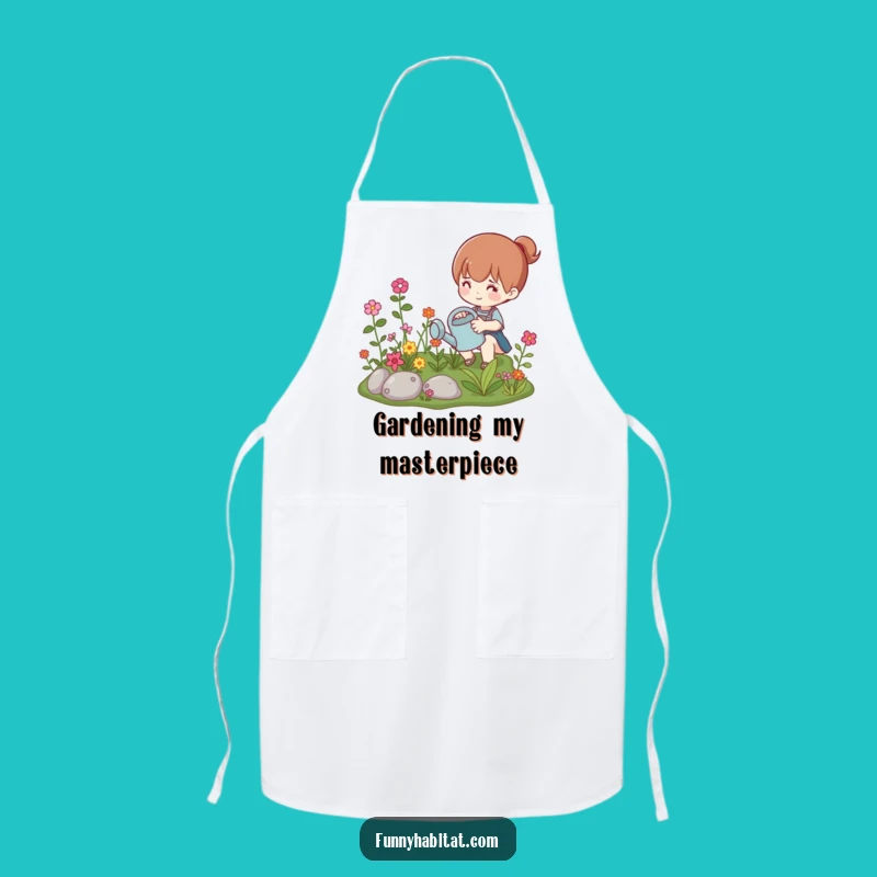 Funny Gardener Apron: Miniature Garden Theme, Kitchen Style, Hilarious Funny Gift