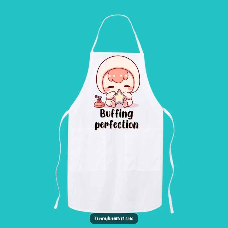 Funny Kawaii Polisher Apron: Diligent Character for Detail Work, Great Gift