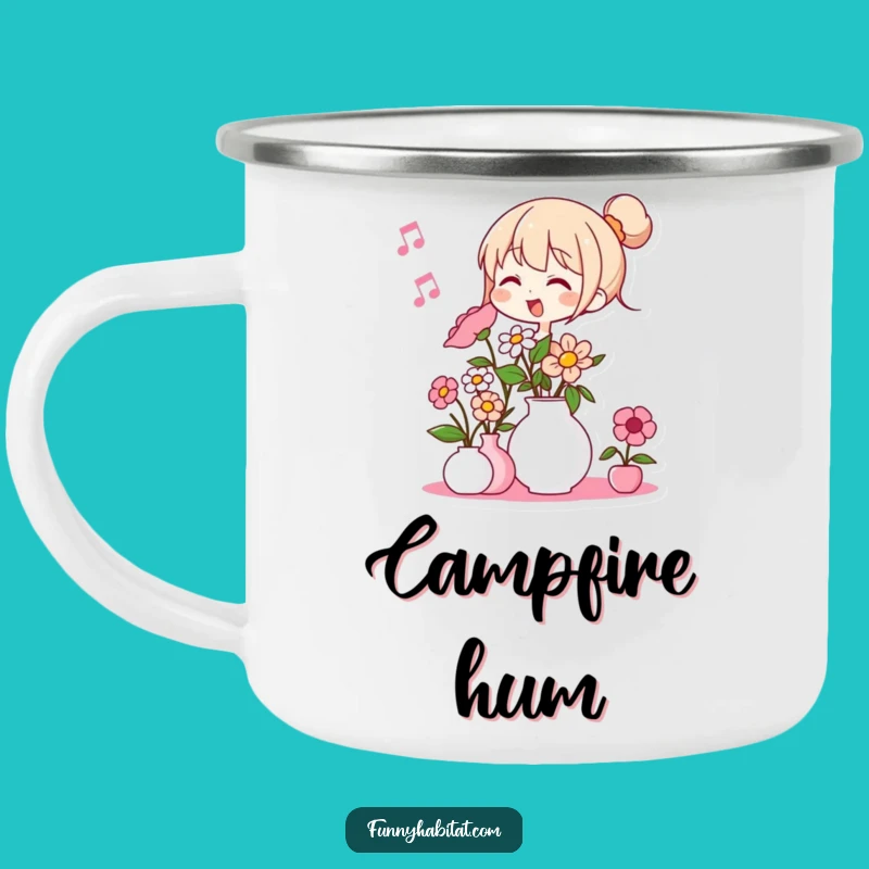Funny Flower Arranger Camping Mug: Sip and Smile on Your Outdoor Adventures