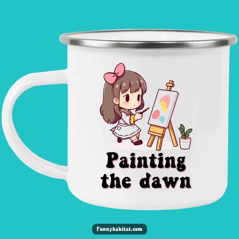 Funny Artist Camping Mug: Enjoy Drinks with a Creative Companion