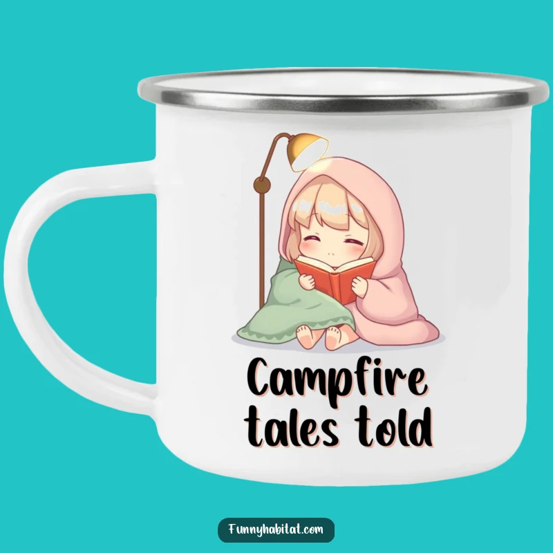 Funny Camp Mug: Cozy Character Reads, Perfect Outdoor Book Lover Gift