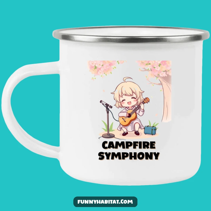 Funny Musician Camping Mug: Outdoor Melody, Durable & Hilarious Gift for Hikers