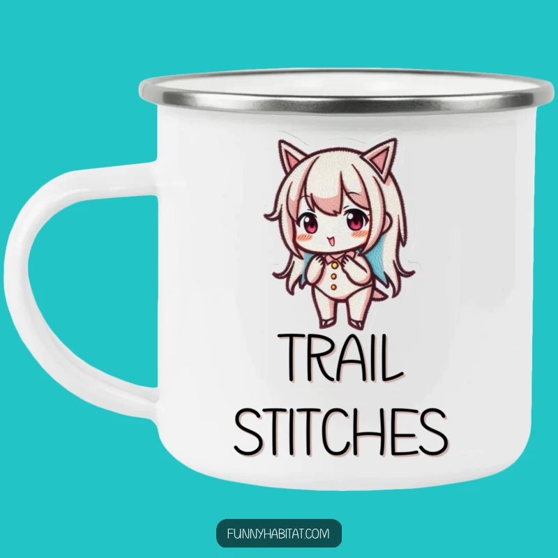 Funny Embroiderer's Camp Mug: Crafting Comfort Outdoors Gift