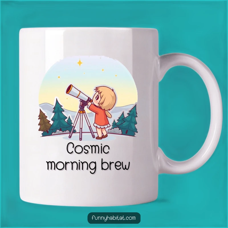 Funny Stargazer Mug: Wonderous Telescope Explorer Gift