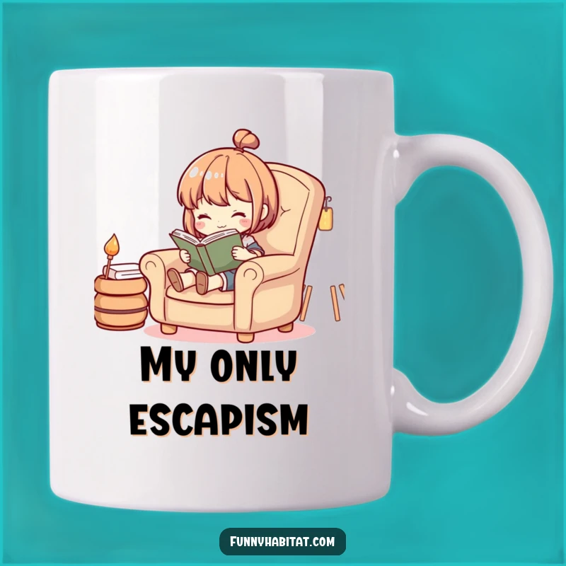 Funny Bookworm Mug: Cozy Reader Design, Perfect Funny Gift for Avid Readers