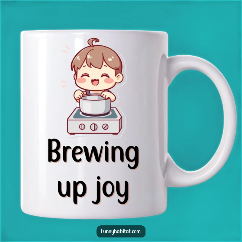 Funny Chef Character Mug: Happy Pot Stirrer, Perfect Humorous Gift