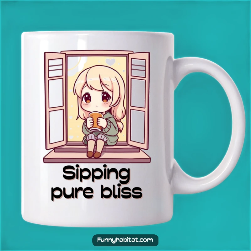 Funny Cozy Mug: Content Drinker Character, Perfect Funny Gift for Relaxing Moments