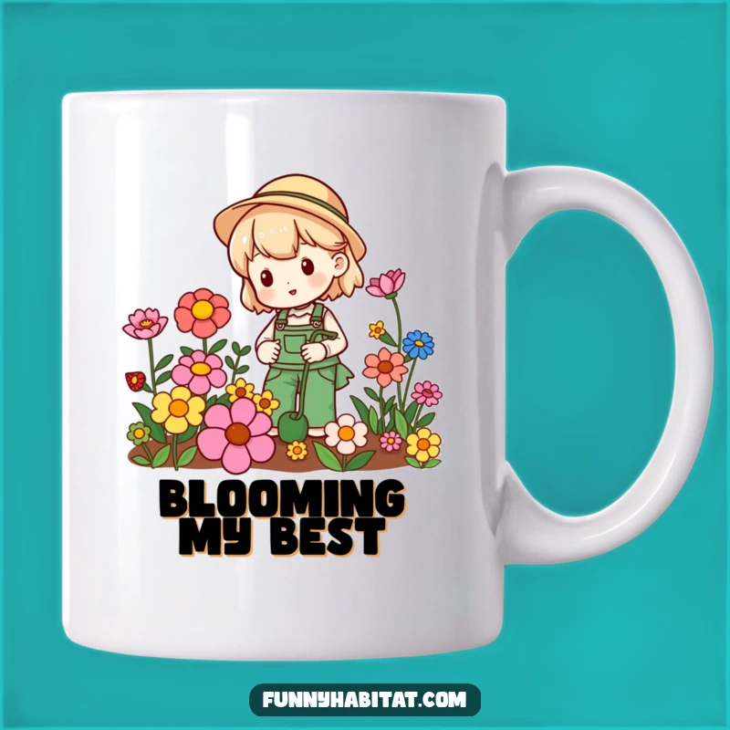 Funny Gardening Bliss Mug: Happy Gardener's Blooming Delight Gift