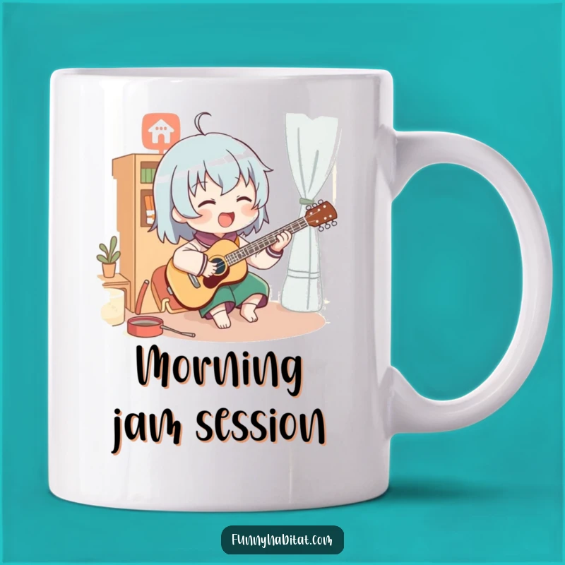 Funny Enthusiastic Musician Mug: Hilarious Music Lover Gift for Lively Mornings