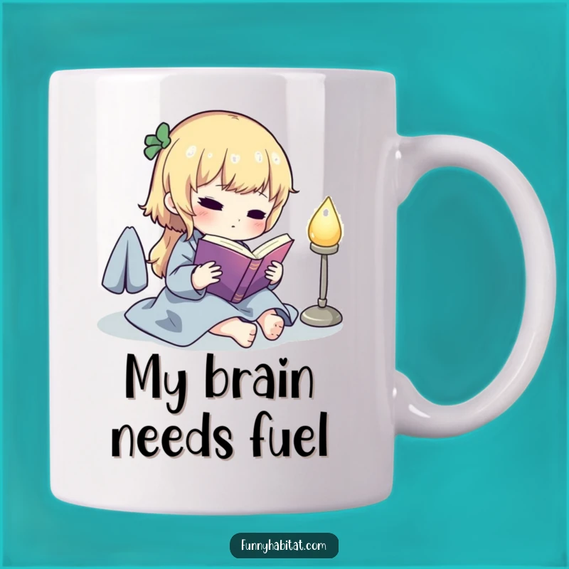 Funny Bookworm Mug: Cute Character Reading Lamp Gift for Book Lovers