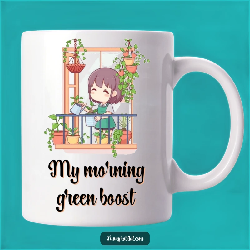Funny Balcony Gardener Mug - Happy Plant Lover's Gift!