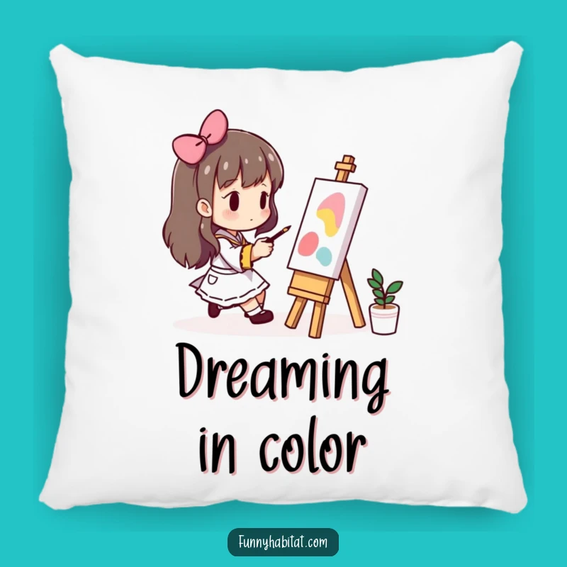 Cozy Funny Artist Pillow: Snuggle Up with your Creative Muse