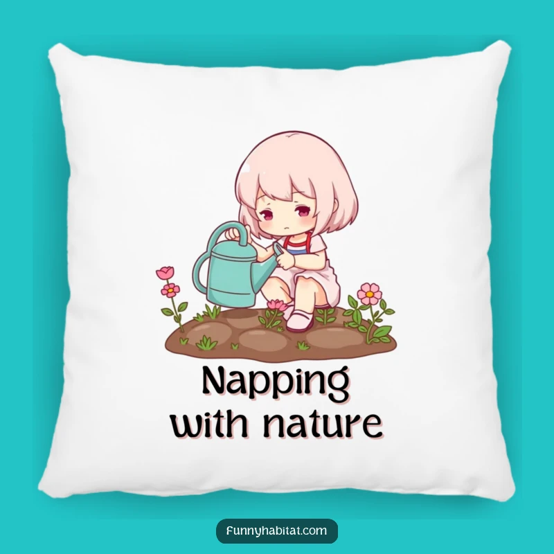 Cozy Funny Gardener Pillow: Snuggle Up with this Cute Garden Buddy