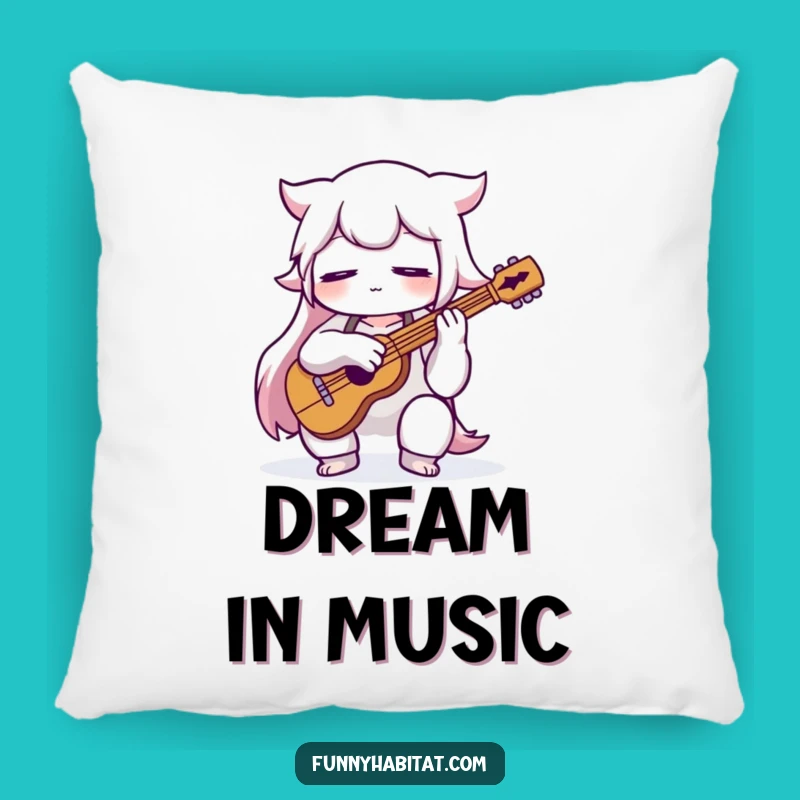 Funny Music Lover Pillow: Relax and Dream of Melodies with This Comfy Pillow