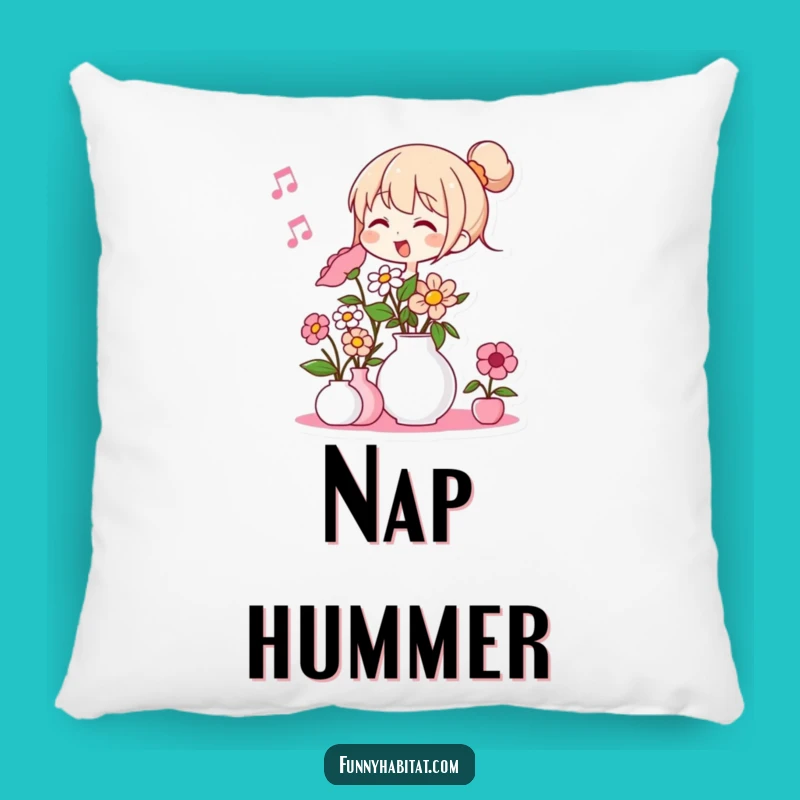 Funny Flower Arranger Pillow: Cozy Comfort with This Humorous Gardener Design