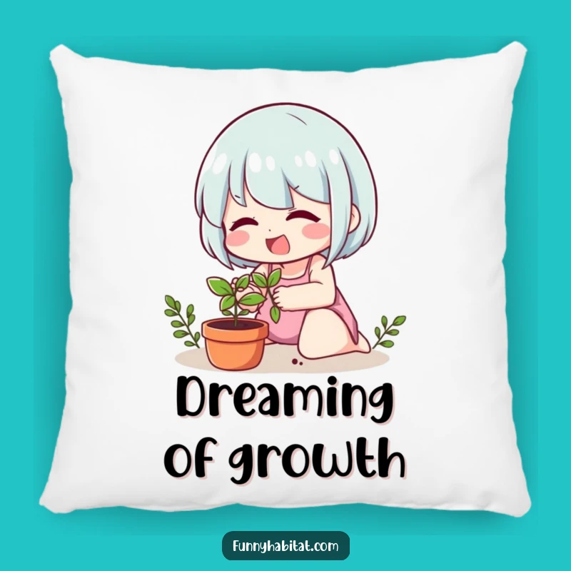 Funny Plant Lover Pillow: Cuddle Up with Botanical Comfort!