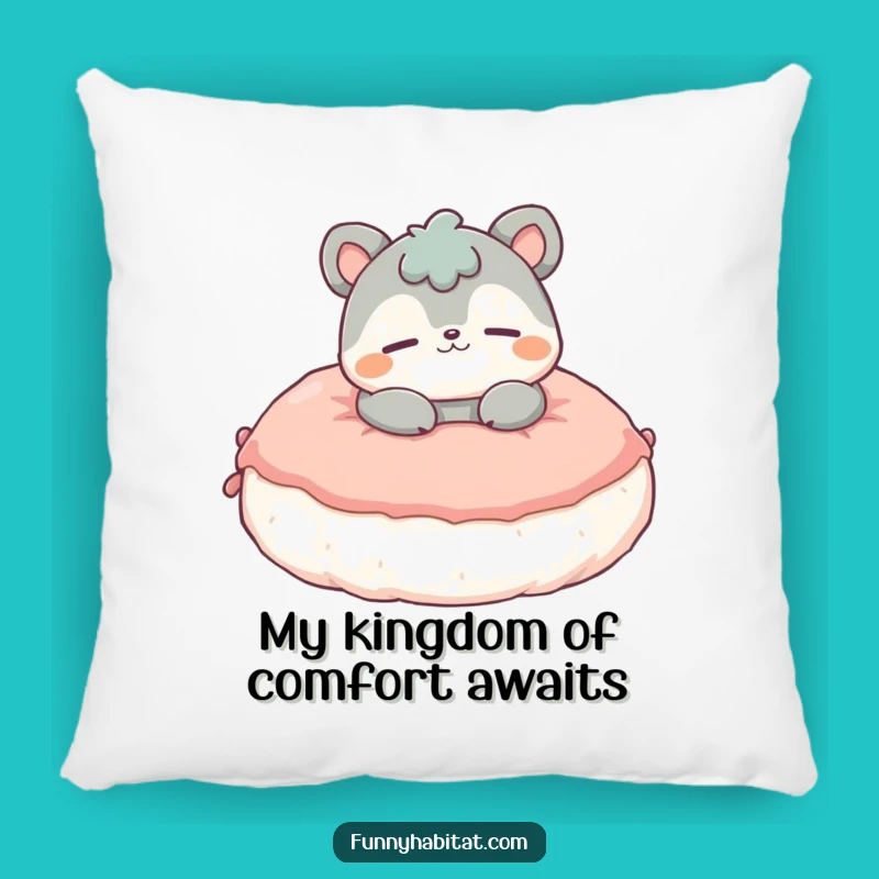 Funny Comfort Cushion Pillow: Contented Animal Lounges, Ultimate Funny Gift Decor