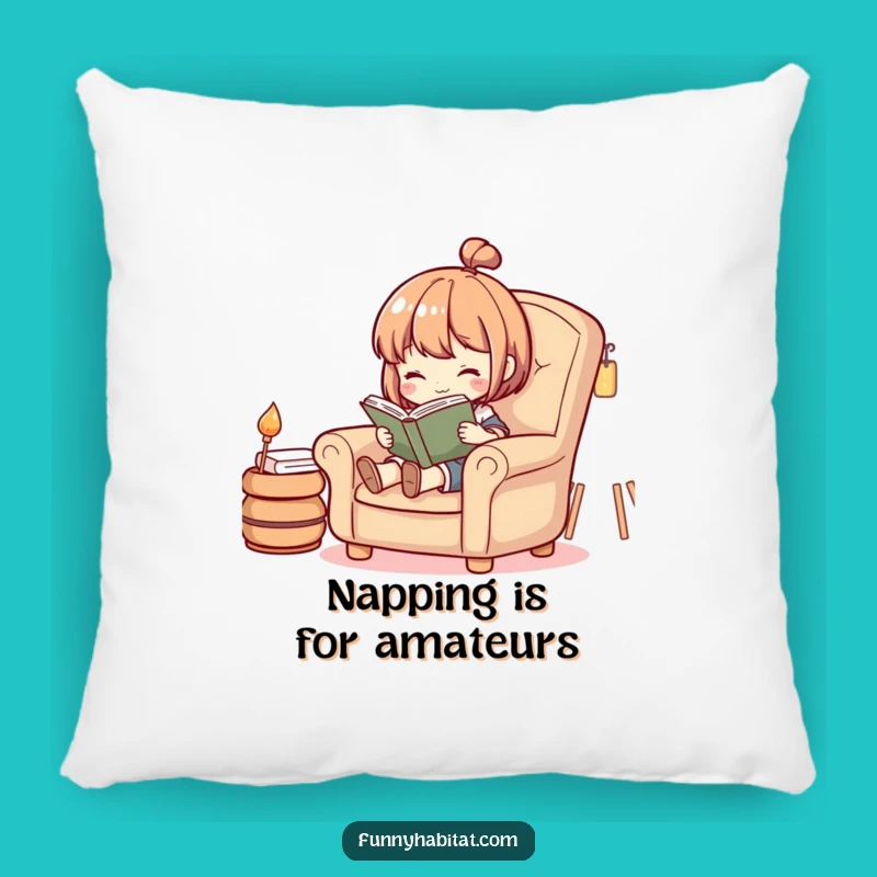 Funny Reading Pillow: Cozy Armchair Accent, Perfect Funny Gift for Bookish Comfort