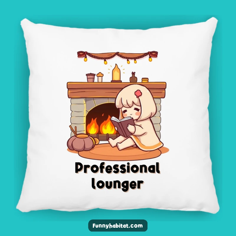 Funny Cozy Reader Pillow: Snuggle Up with a Story!