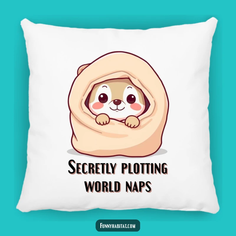 Funny Cozy Hideaway Pillow: Playful Animal Behind Blanket, Soft Funny Gift