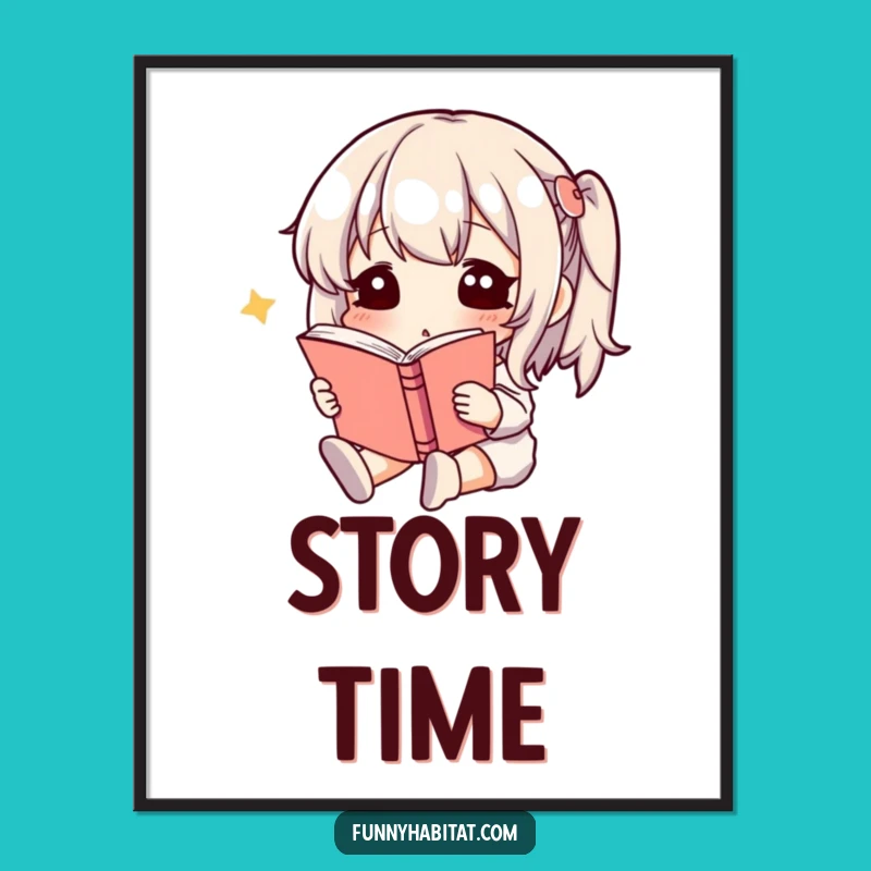 Funny Reading Art Print: Calm Character Poster, A Hilarious Funny Gift for Bookish Spaces