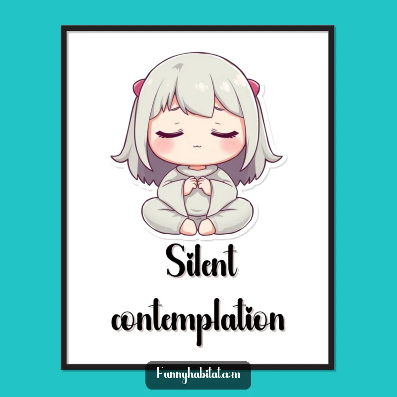 Funny Zen Digital Art: Instant Peaceful Decor, Perfect Funny Gift for Calm Spaces