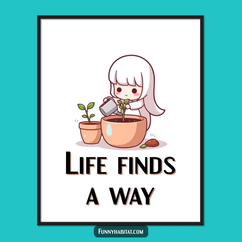 Funny Gardener Character Digital Art: Instant Green Decor!