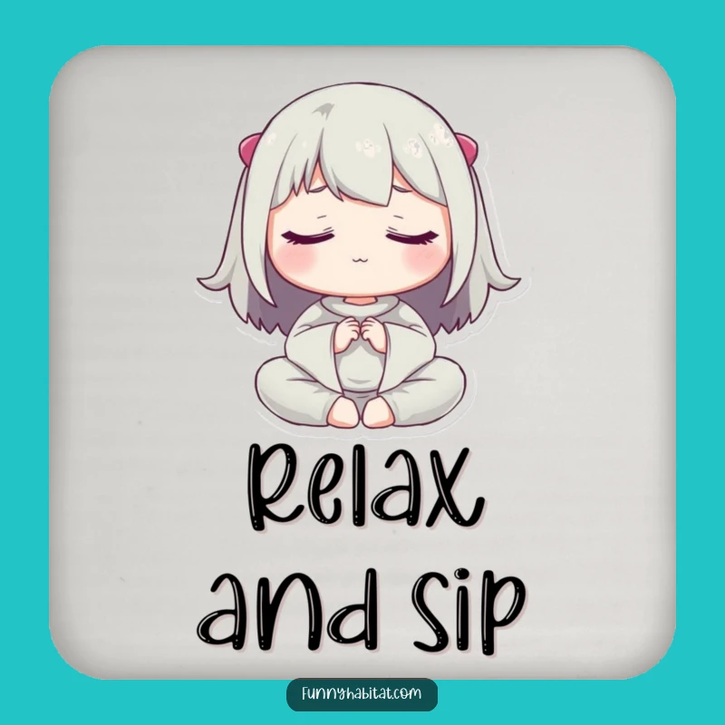 Funny Zen Coaster: Protect Surfaces, Unique Funny Gift for Meditators