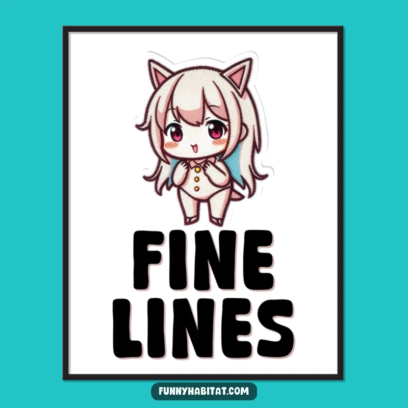 Funny Embroiderer's Focus Poster: Wall Art for Craft Lovers Gift