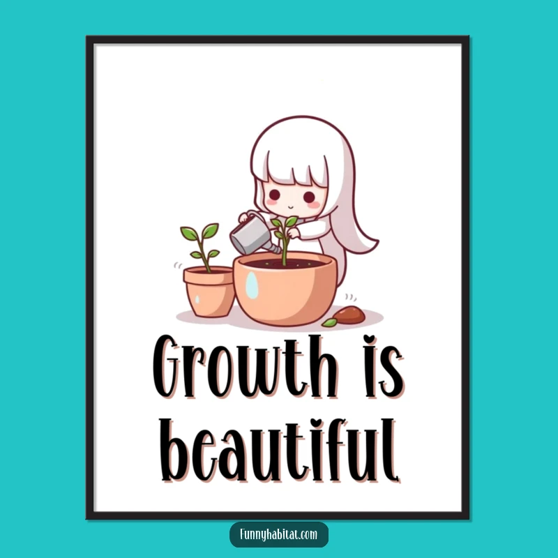 Funny Gardener Character Poster: Grow Your Walls!