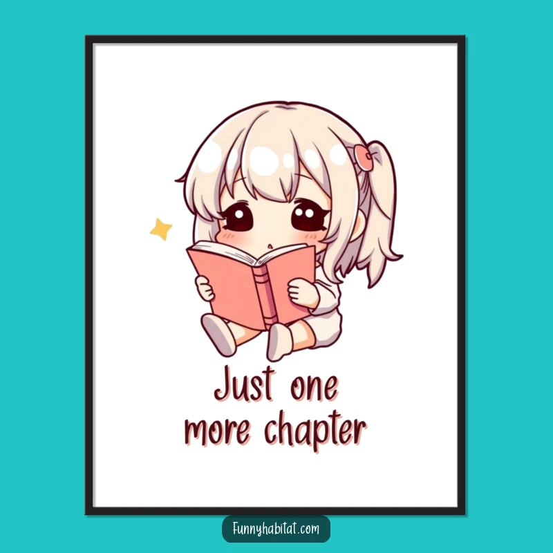 Funny Reading Poster: Calm Character Art, A Hilarious Funny Gift for Bookish Decor