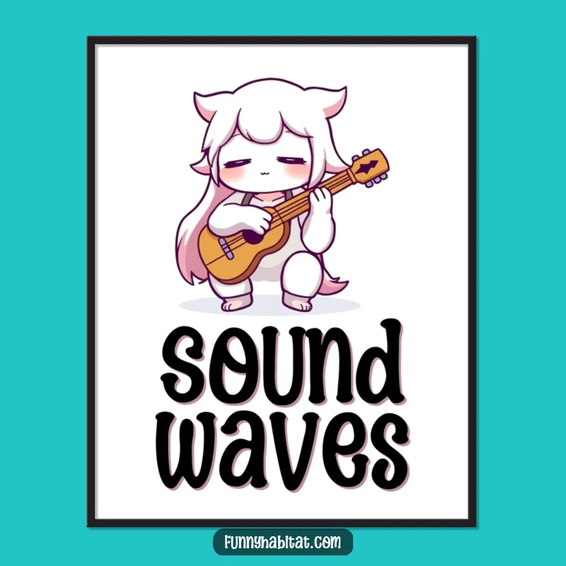 Funny Musician Poster: Decorate Your Space with This Concentrated Player Art