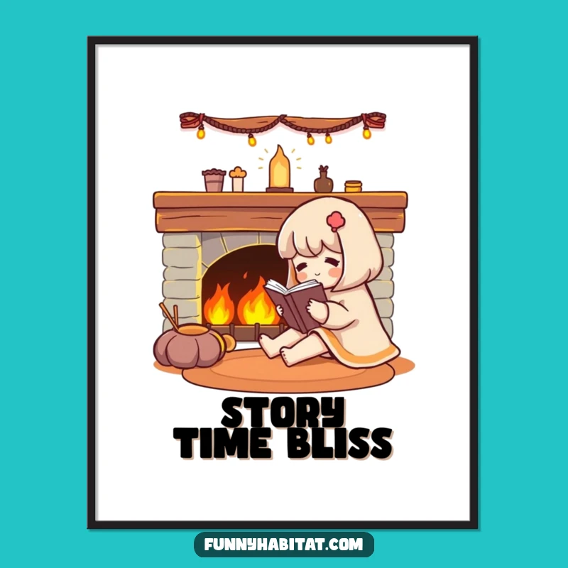 Funny Cozy Reader Poster: Bring the Hygge Home!