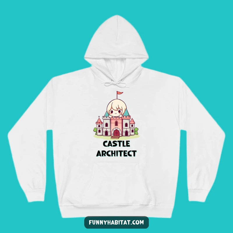 Funny Kawaii Builder Hoodie: Cozy Castle Play, Perfect Warm Funny Gift