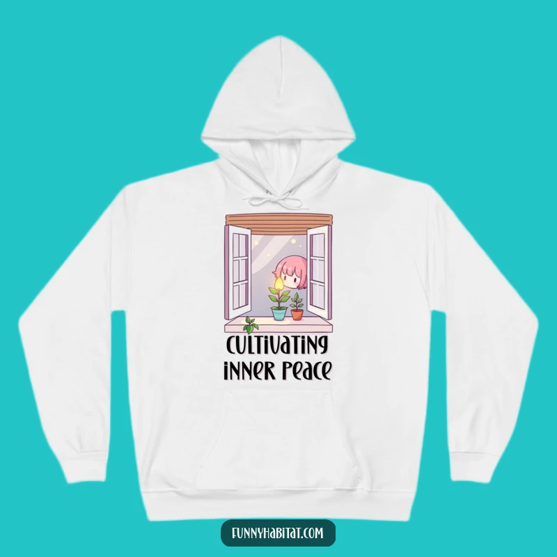 Caring Plant Character Hoodie: Cozy Nurturing Design, Perfect Warm Gift!