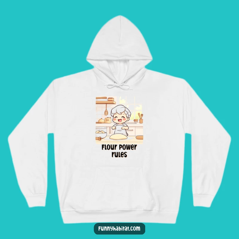 Funny Baking Hoodie: Cozy Character Kneading Dough, Chef's Comfort Gift