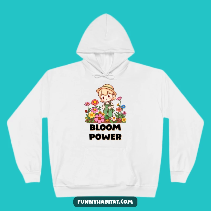 Funny Gardener's Cozy Hoodie: Happy Blooms Warmth & Humor Gift