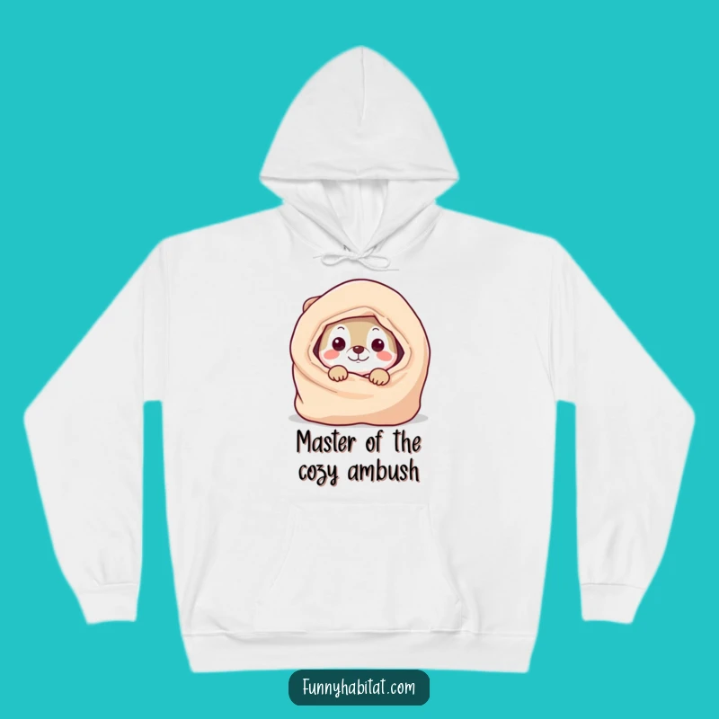 Funny Cozy Hideaway Animal Hoodie: Playful Character, Warm Funny Gift
