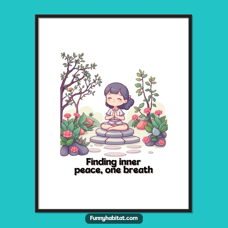 Free Printable Meditation Wall Art: Serene Garden Scene, Zen Downloadable Art for Home!