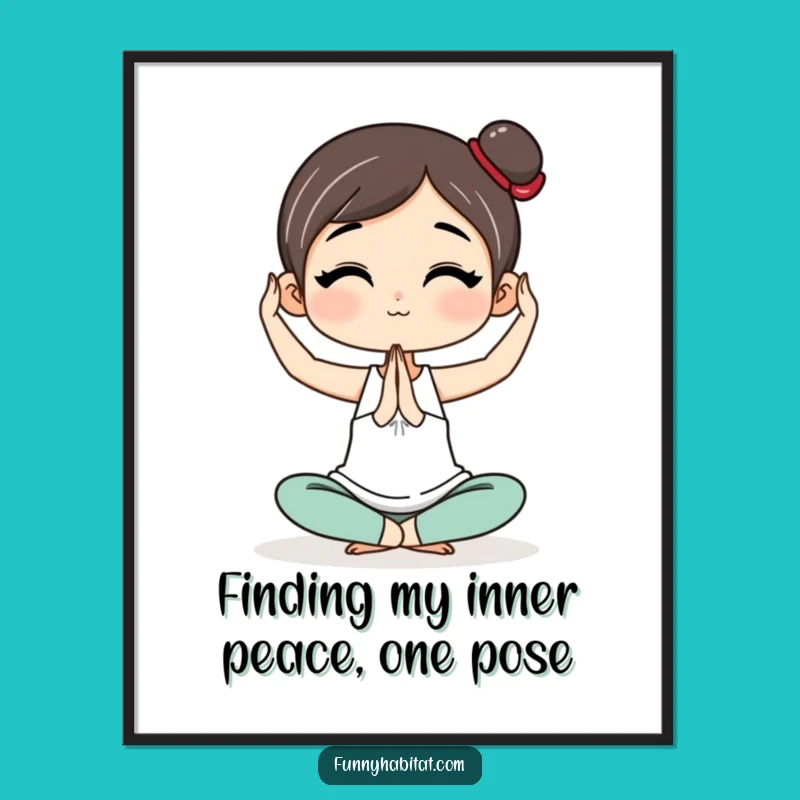 Free Printable Wall Art: Yoga Pose Humor, Funny Downloadable Art for Zen Spaces