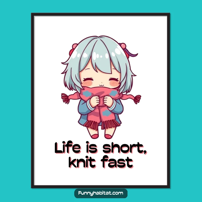 Free Printable Knitting Wall Art: Colorful Scarf Design, Cozy Downloadable Art for Home!