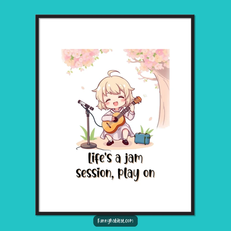 Funny Free Printable Wall Art: Outdoor Musician Character - Vibrant Downloadable Decor!