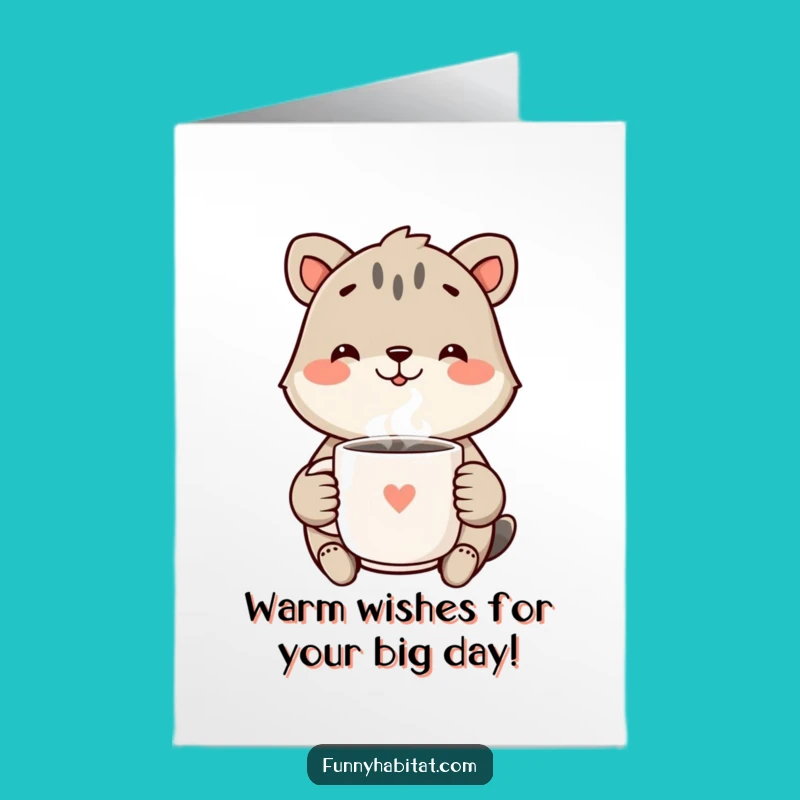 Free Printable Birthday Card: Cheerful Animal Smiles with a Warm, Funny Mug Greeting