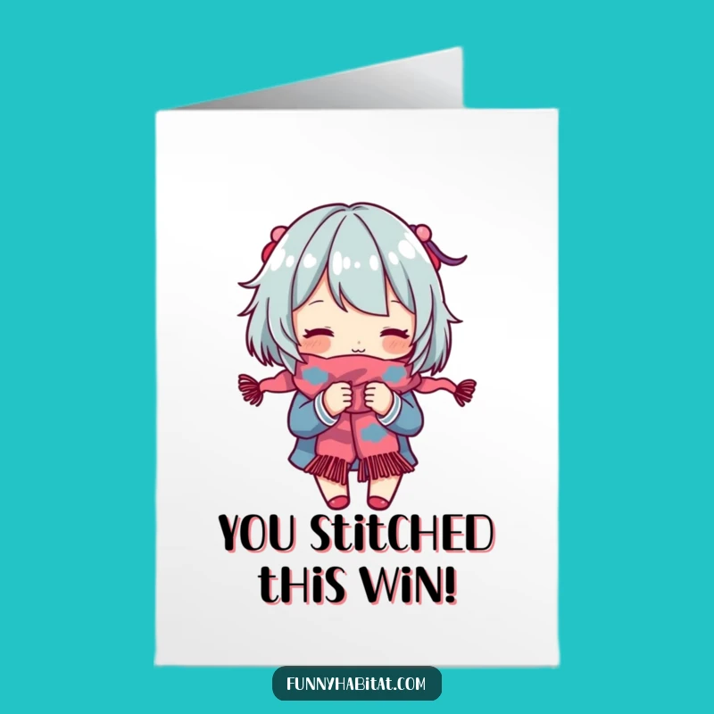 Free Printable Knitting Congrats Card: Colorful Scarf Design, Perfect DIY Downloadable Gift!