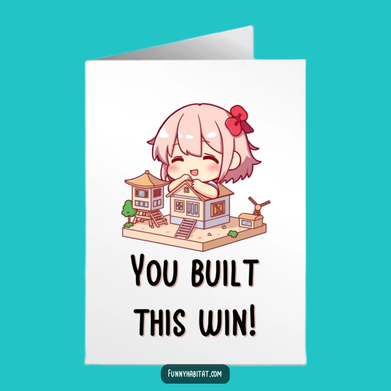 Free Printable Congrats Card: You Built It! Funny Model Maker Celebration!