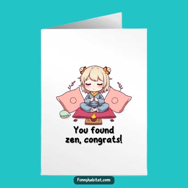 Free Printable Congrats Card: Zen Master, Peaceful Achievement Downloadable