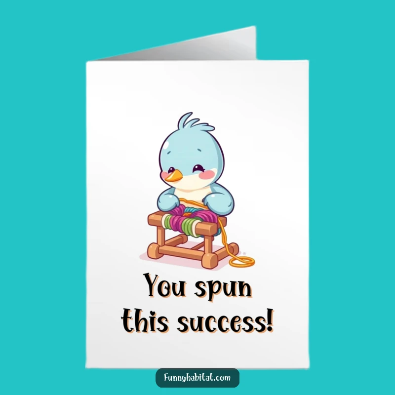 Free Printable Congrats Card: Bird's Woven Success, Perfect Downloadable Gift