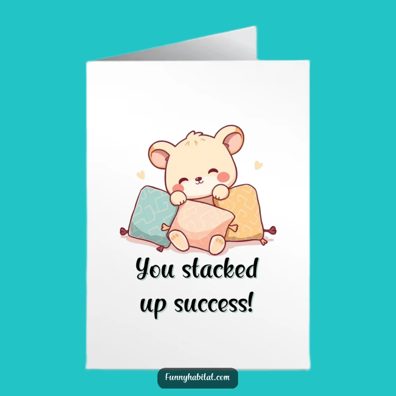 Congrats Free Printable Card: Cozy Animal Vibes, Downloadable DIY Gift