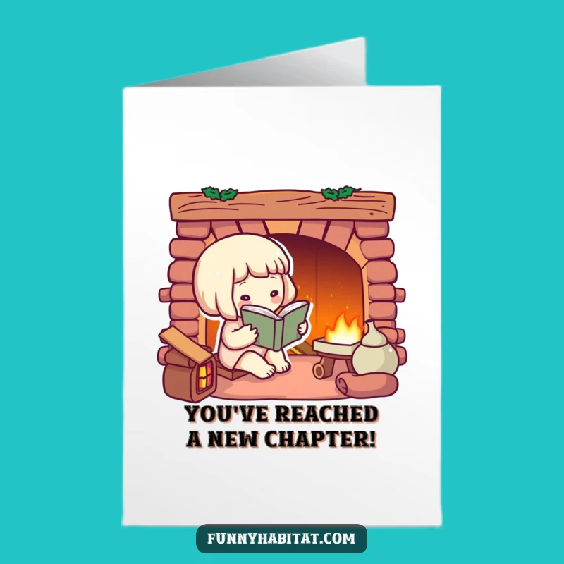 Free Printable Congrats Card: Bookworm Character - Peaceful Downloadable Achievement!