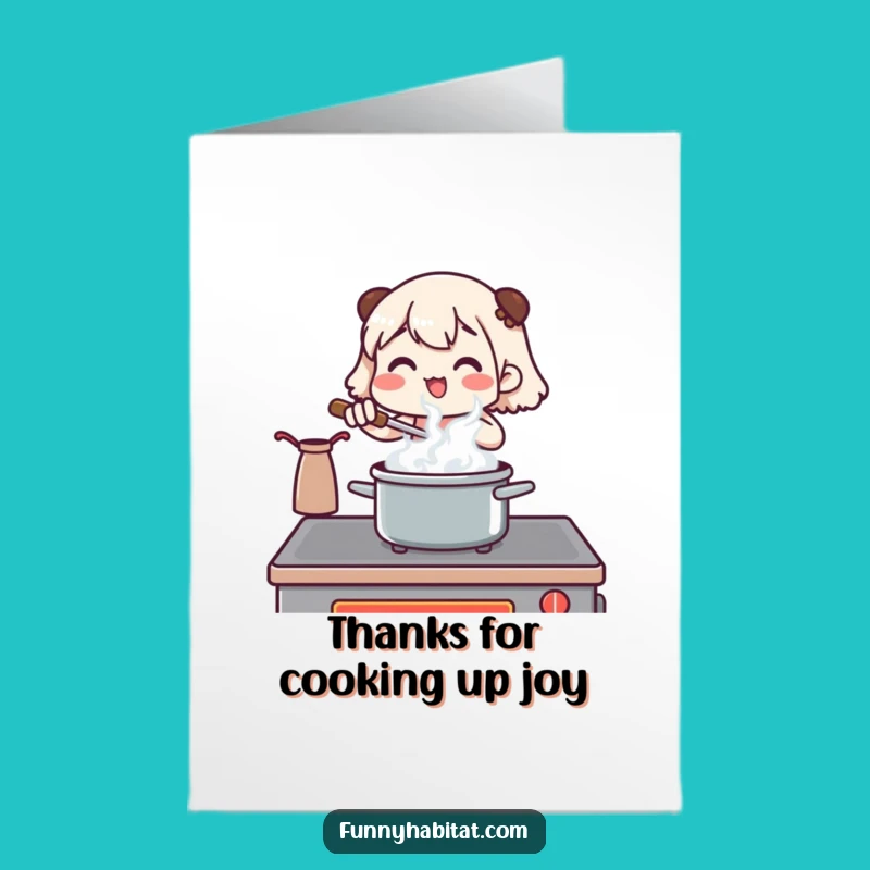 Free Printable Cooking Thank You Card: Grateful Chef, Downloadable, Heartfelt